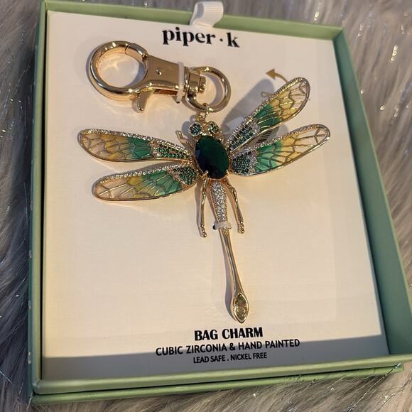 Piper K Accessories - BNWT Viral Piper K Dragonfly Bag Charm in Gift Box